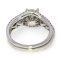 Ashi Sterling Silver Cubic Zirconia Vacation Wedding Ring Set Size 7